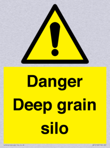 Danger Deep grain silo